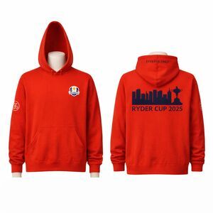 NEW G/FORE Golf Hoodie Men 2XL Red 2025 Ryder Cup Bethpage NY Graphic Sweatshirt